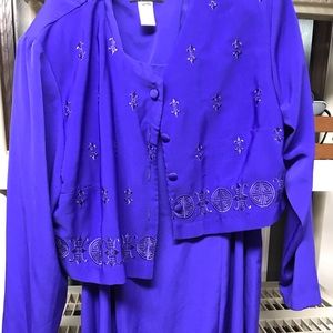 Vintage! 70’s! Long dress with jacket! Perfect for summer event or cruise!